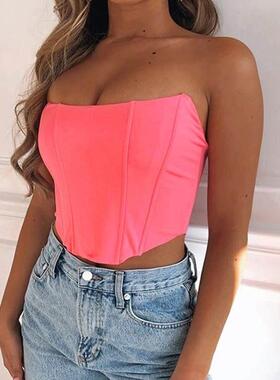 Tank Tops for Corset Women Crop top White shirt Streetwear