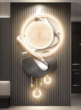 石来运转客厅万年历2026年新款壁挂式抽象智能玄关电子屏时钟挂墙