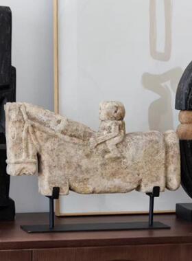 新中摆式宋氏美学件高级感小众古创意马摆件复古创意复家居样板间