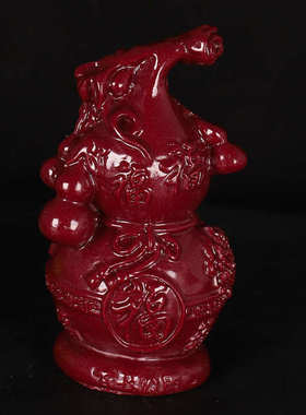 创意礼品运转工艺家居饰品书房招财装饰车载葫芦朱砂紫金摆件天然