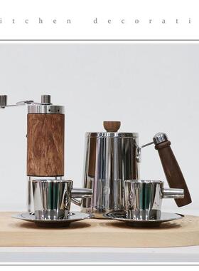 样品屋展示中心样板房吧台水吧咖啡软装饰品陈列咖啡豆储物罐手冲