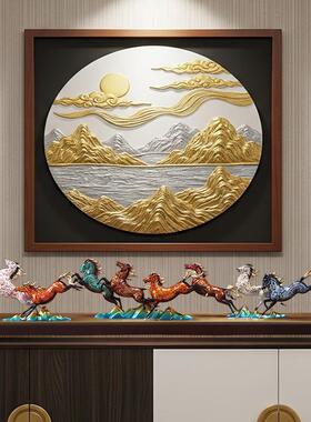 正品全黄铜象牙雄风马摆件高档客玄厅关大厅装骏饰高端大气八乔迁