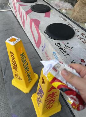 in风路障涂鸦饮料桌材料创意道具装饰咖啡店甜品店照片签到道具