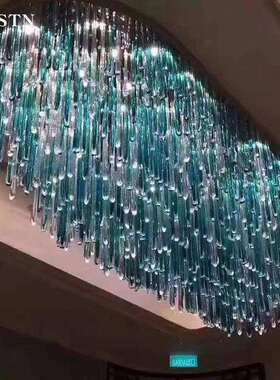 客厅酒店大堂售楼处餐厅吊灯接待台厅工作会议室店铺水晶吊灯