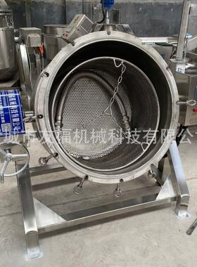 友福供应燃气加热粽子高温高压蒸煮锅可旋转黄豆压力蒸煮设备厂家
