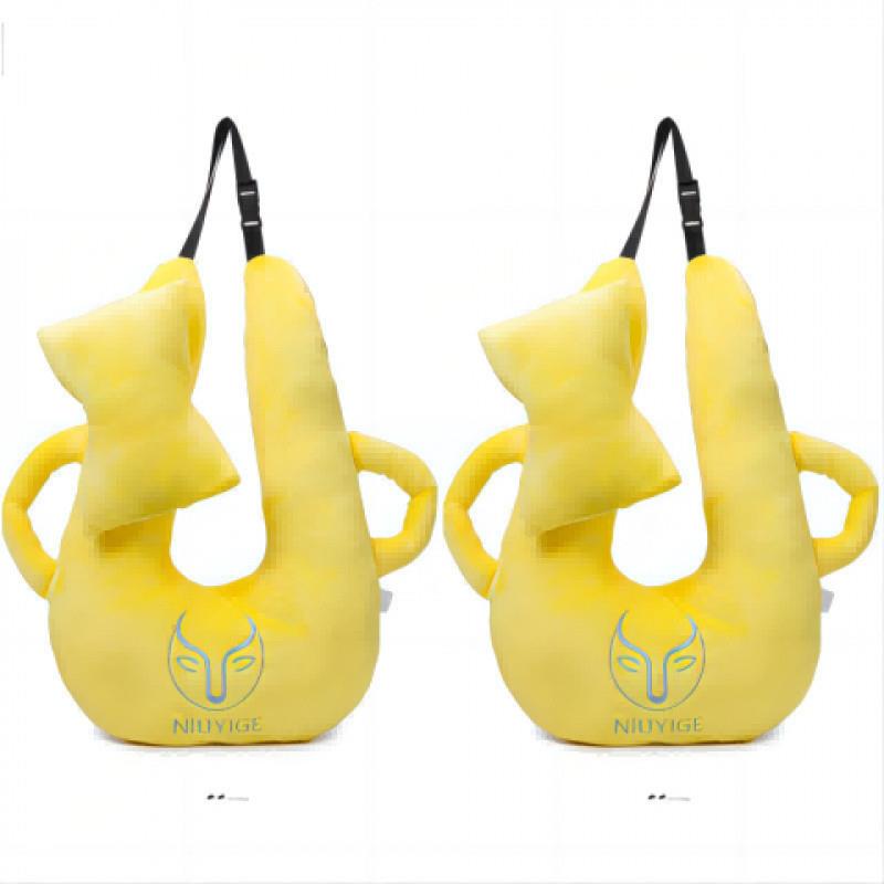 网红车载抱睡枕精品水晶绒珍珠棉亲肤柔和舒适全家通用高端立体绣 - 图0