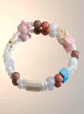 饼干猫大脸猫手串少女心时尚小清新手串可爱轻奢风手链手串饰品批