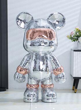 暴力熊创意电视柜酷酷熊落地大摆件客厅装饰品简约家居电镀存钱罐