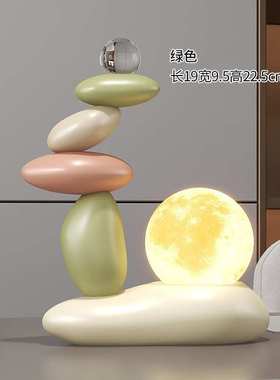 摆件客厅物玄关好时来运转沙漏石头办公室装饰品磁力家居酒柜工位