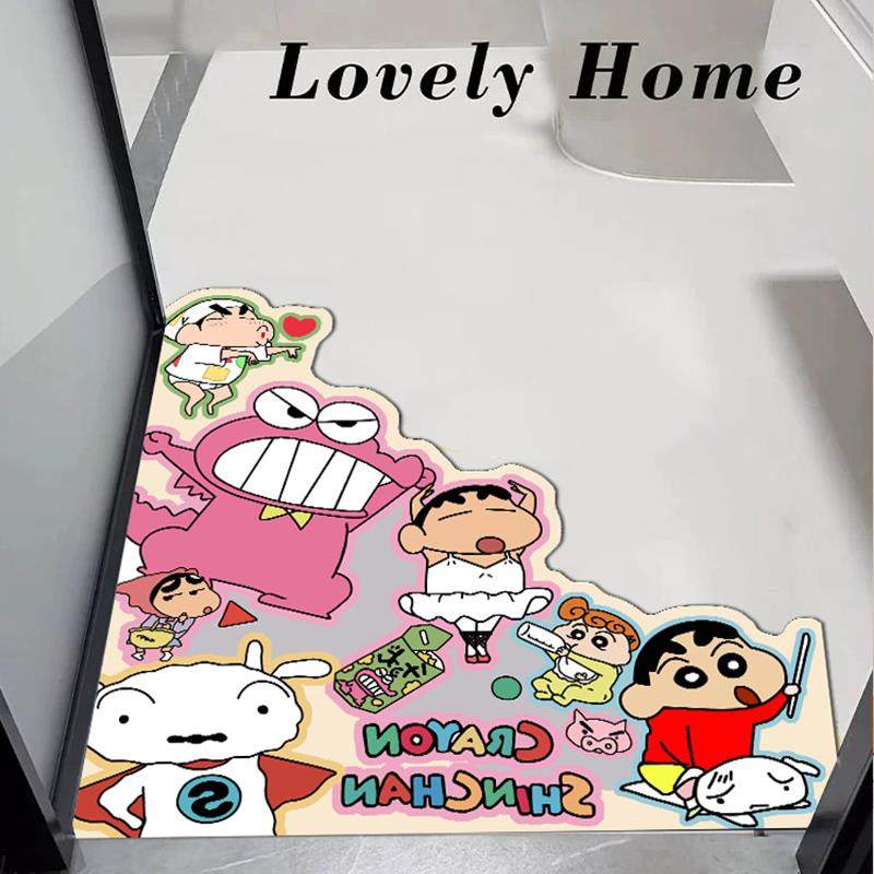 卫生间吸水浴室垫淋浴间门口地垫卡通小新防滑耐脏速干硅藻泥软垫,淘宝优惠券,粉丝福利购,淘宝优惠卷