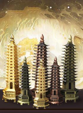 灵机生活馆宝塔摆件文昌位九层十三层新款高级精致水晶同款送礼