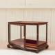 Mahogany antique Guanyin Buddha statue, jade ornaments, base, cage, glass cover, display box, cabinet, dust-proof cover, customized