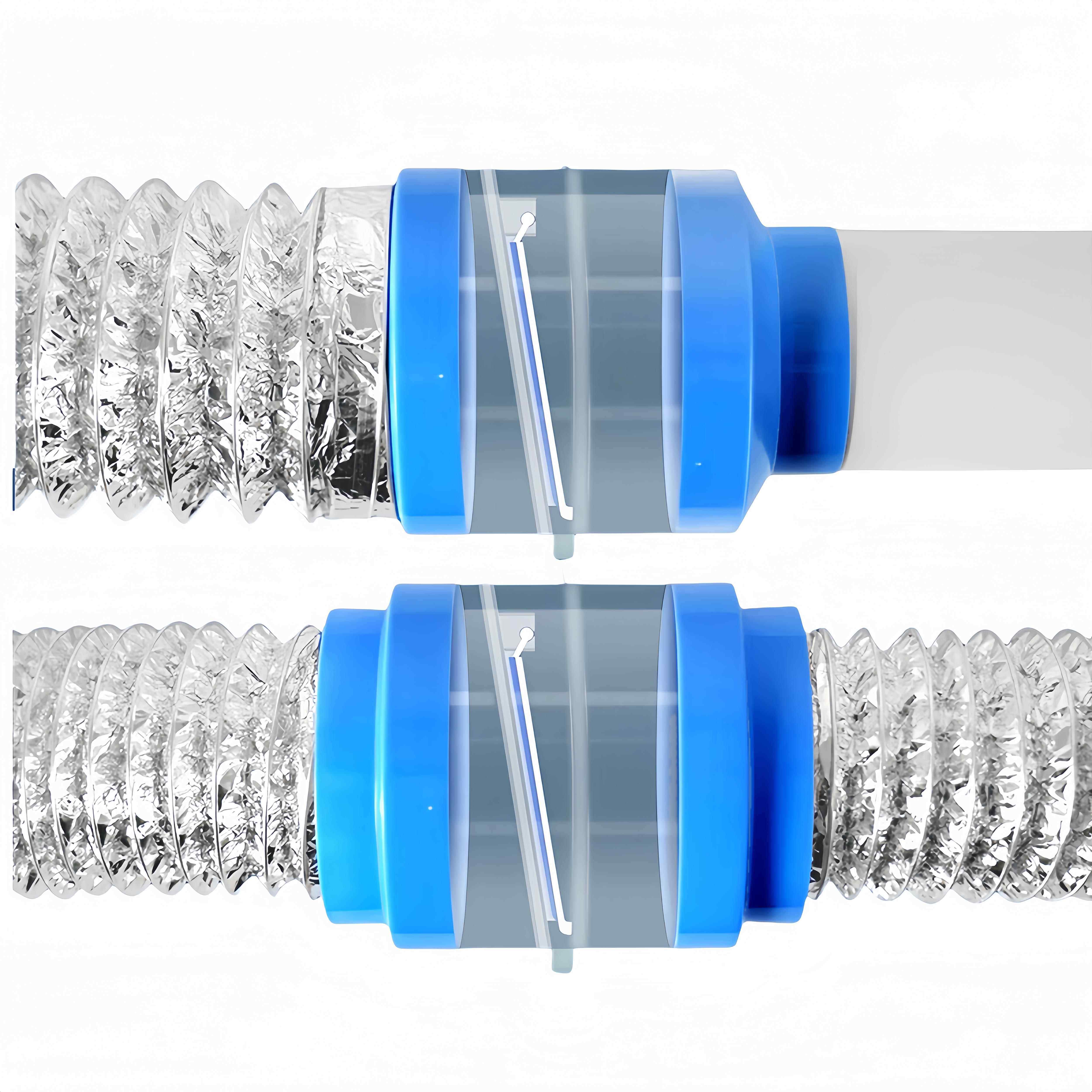 浴室专用管道止回阀止逆阀透明单叶磁吸铝箔软管80/100mm变径阀门,淘宝优惠券,粉丝福利购,淘宝优惠卷