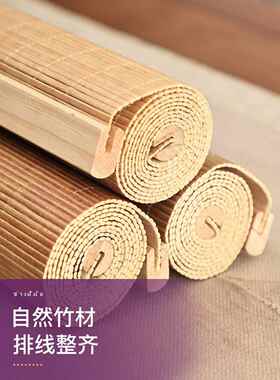 伊利新中国风客厅装饰画禅宗茶室印花竹帘挂画书房背景卷轴荷花挂