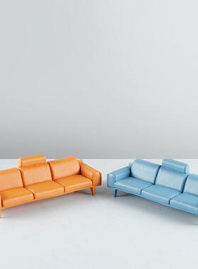 创意现代简约树脂沙发摆件样板房售楼处家具迷你工艺品摆件饰品