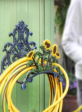欧式简约铸铁复古铁艺水管架壁挂收纳架园艺架类庭院家居装饰壁饰