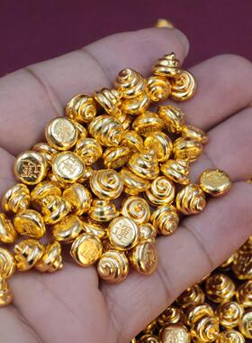 热卖迷你小合金元宝金条大米金币铜钱算盘装饰用品工艺品摆件