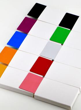 多色空白金属铝片/激光打标名片/雕刻调试材料/光纤机0.45