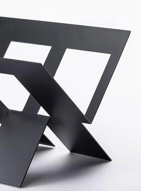 现代风格金属几何方切格摆件书架家JWK客厅割书房样居板间软装饰