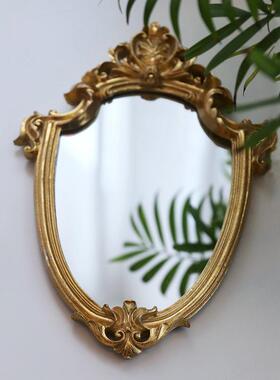 欧式浴室复镜子雕相花壁挂妆台化梳妆镜酒店背古景墙玄关装饰ZSL