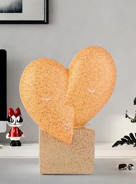 简厅约爱心环形摆件现代创意家装饰品情人礼物节客桌面2_11居小饰