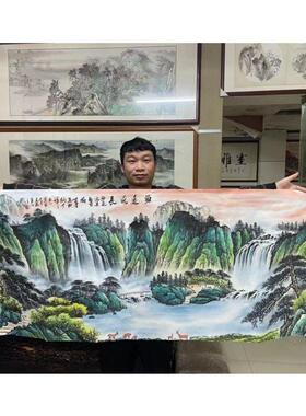 纯手绘国画山水花鸟水墨画办公室挂画居家装饰画来图定制真迹装裱