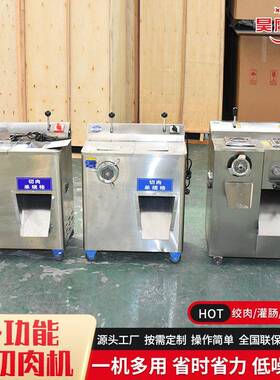 多功能绞肉机电动碎肉机大功率绞肉灌肠切肉切片绞肉沫商用绞肉机