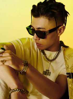 乌托邦的现实主义LOGO手镯 刘聪同款嘻哈街头开口男女情侣礼物