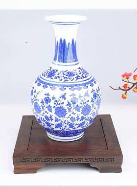 黑檀实木回纹底座财神爷客厅摆件工艺品盆景花瓶茶具佛像木质托