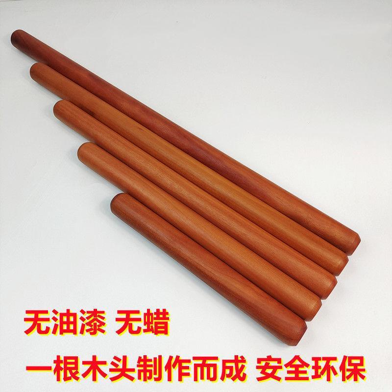 真红心枣木擀面杖家用实木擀面棒压面棍小号饺子皮大号擀面条烘焙 - 图1