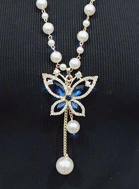 珍珠挂件项链毛衣长款爆款项链