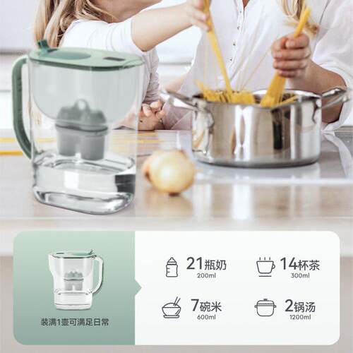 BWT倍世家用净水壶厨房滤水器通用去水垢大容量过滤水壶4.3L - 图1
