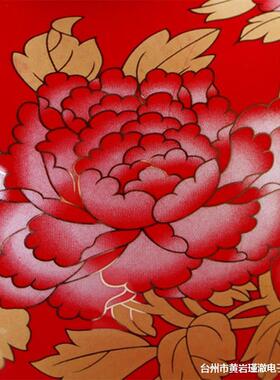德化陶瓷器中国红花瓶家居客厅装饰品摆件插花喜庆大红色结婚摆设