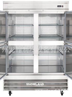 出口款商用厨房冰箱四门冰柜双压缩机双温六门立式冷冻冰柜