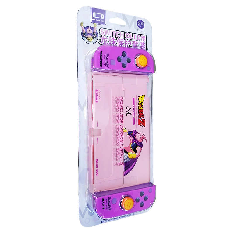 良值 Switch OLED主机喷射战士水晶壳左右手柄硅胶套分体保护套装 - 图0