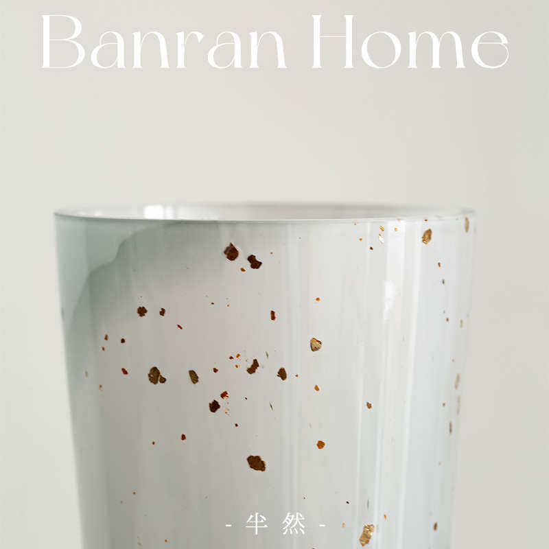 中古轻奢渐变玻璃花瓶摆件法式高级感客厅桌面插花装饰花器样板间,淘宝优惠券,粉丝福利购,淘宝优惠卷