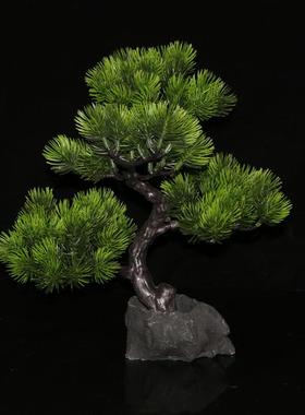 酒店刺身海鲜姿造摆盘装饰花草创意菜品点缀松树盘饰小摆件装饰品