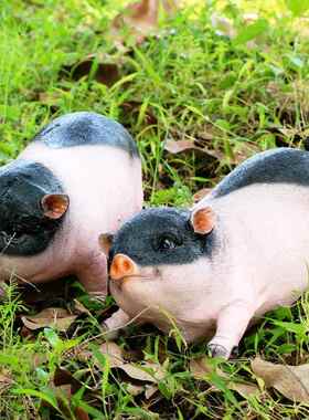 户外仿真动物小猪树脂工艺雕塑摆件园林景观公园花园庭院装饰小品