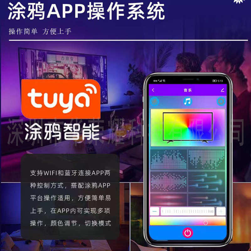 涂鸦电视氛围灯屏光同步控制器HDMI流光溢彩背景电竞影音画面联动 - 图0