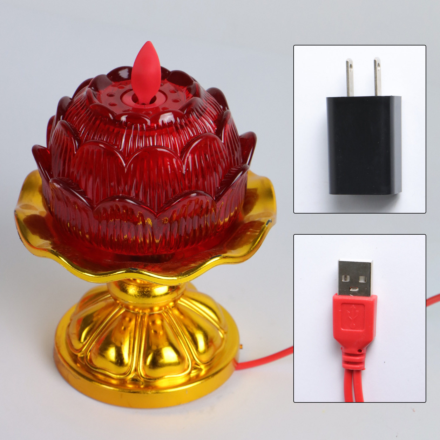 品质好货春节红色喜庆用品供佛蜡烛USB插电元宵莲花长明电子蜡烛,淘宝优惠券,粉丝福利购,淘宝优惠卷