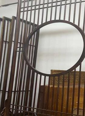 中式彷古实木花格门窗木雕屏风隔断客厅玄关镂空定制古风摄影道具