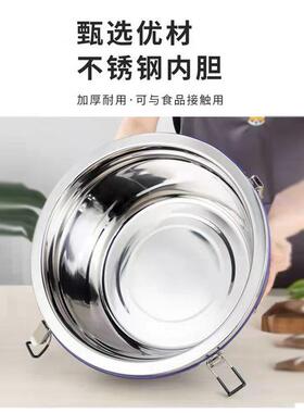 不锈钢商用饭盒大容量保温箱双层加厚户外家用汤桶密封加厚耐用
