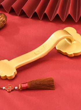 铜掌柜如意摆件黄铜事事如意手把件家居桌面装饰品乔迁结婚礼品