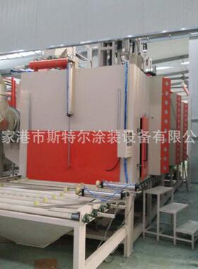 斯特尔石英坩埚自动喷砂机厂家大型非标生产平面输送式自动喷砂机