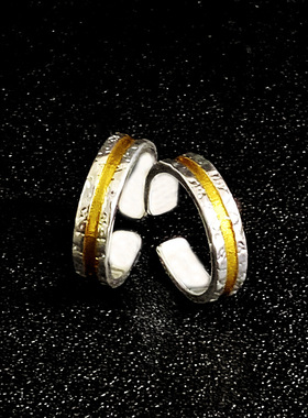 戒指男女小众简约情侣开口指环