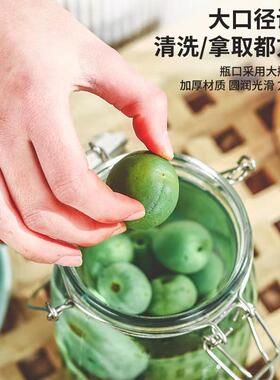 玻璃泡酒罐泡酒坛青梅杨泡酒罐酿酒密封罐带龙头玻璃卡扣储物罐