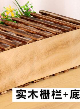 加宽加高栅栏套装彷真假花室内外装饰栅栏塑料插花客厅家居摆设件