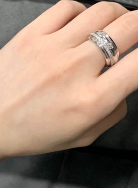 99新伯爵时来运转单排钻白金戒指8.7mm码数咨询G34P9A00正品