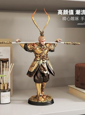 客厅柜子摆件高级感斗战胜佛孙悟空桌面手办装饰齐天大圣客厅玄关