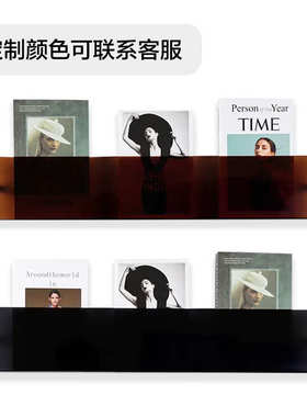 ins创意 彩色透明亚克力书架报刊杂志挂墙装饰壁挂式儿童绘本书架